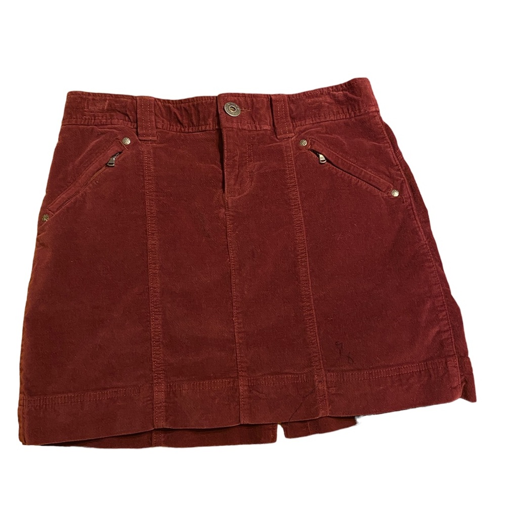 Athleta Roseville Cherrywood Velvet Skirt Size 0